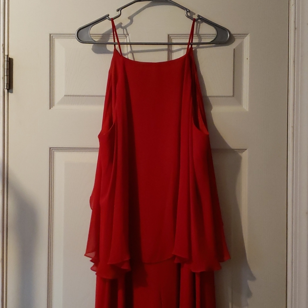 Red Pants Jumpsuit